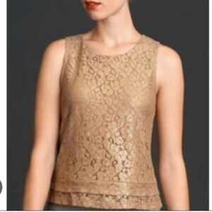 Banana republic x mad men shimmer lace cropped top xs